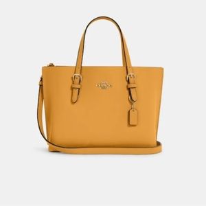 Coach Mollie 25 Mustard Yellow Tote Bag